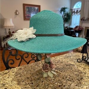 Beautiful Sun Hat with Floral Accent